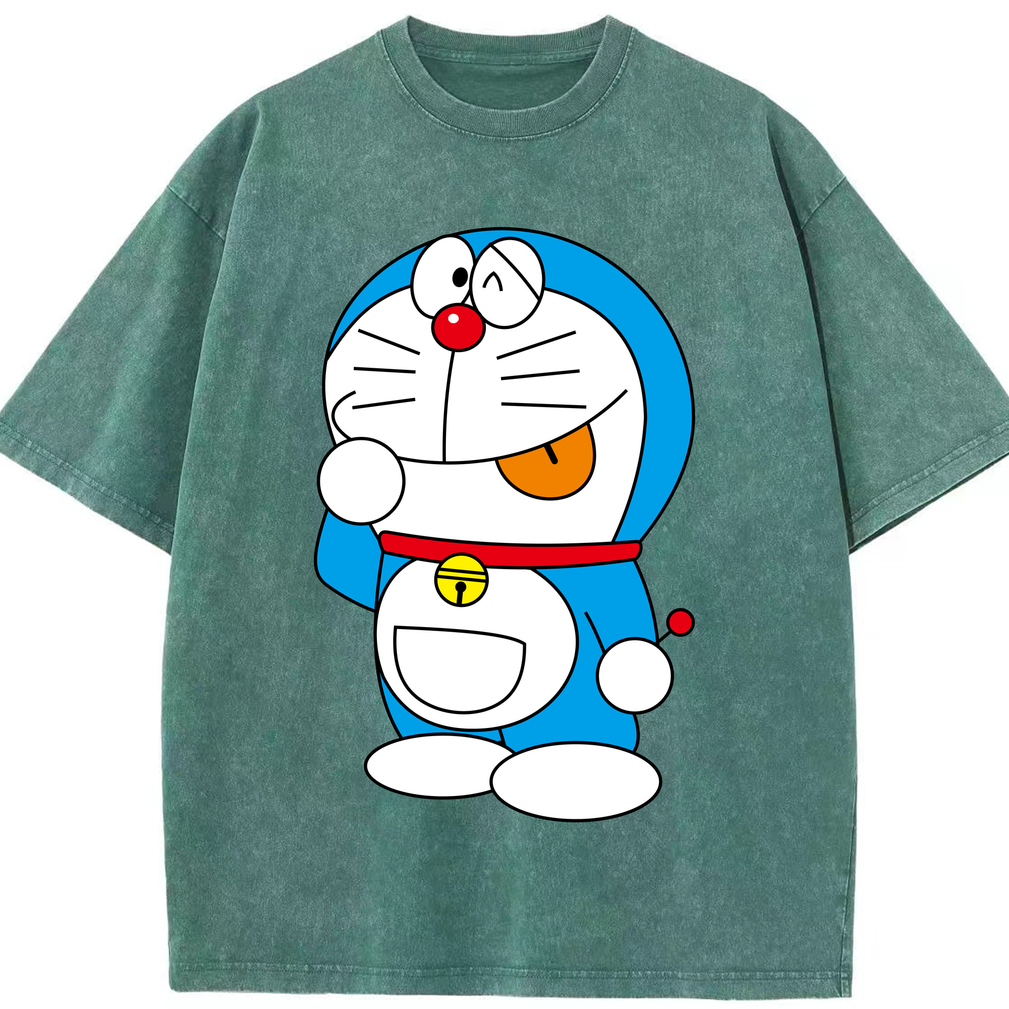 （画像用） ドラえもん Doraemon 綿100% ヴィンテージ風 半袖Tシャツ（フロントプリント）